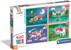 Clementoni - Puzzle 4v1 Unicorns - 1 - 39 piese
