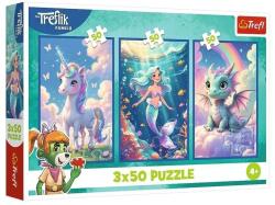 Trefl - Puzzle 3x50 Together in a colorful world - 40 - 99 piese