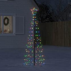 vidaXL LED коледна елха с шипове 220 LED цветно 180 см (358102)