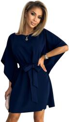 Numoco SOFIA Pillangós ruha derékban megkötővel . sötétkék