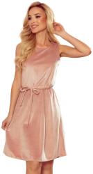 Numoco Trapéz velúr ruha 296-7 VICTORIA - rózsaszín