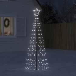 vidaXL LED коледна елха с шипове 220 LED студено бяло 180 см (358101)