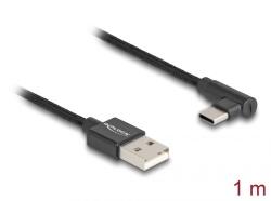 Delock 80030 USB kábel USB 2.0 1 M USB A USB C Fekete (80030)