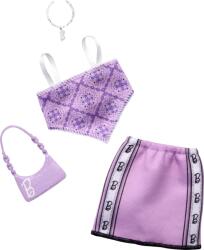 Mattel Mattel Barbie: Set de modă - Fustă mov cu top și geantă (HRH37) (97347)