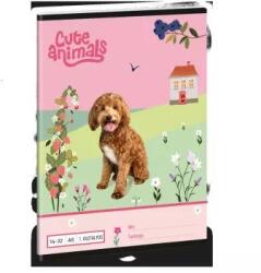 Ars Una Cute Animals: Kutya mintás vonalas füzet - 1. osztályos, A5