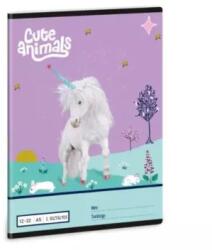 Ars Una Cute Animals: Unikornis mintás vonalas füzet - 3. osztályos, A5