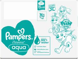 Pampers Mancs Őrjárat Harmonie Aqua Plastic Free műanyagmentes nedves törlőkendő 15x48 db