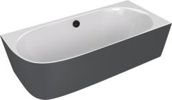 SAPHO Polysan Sussi R 160x70 cm matt anthracite/white (90191R.52)