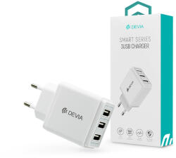DEVIA Smart Series 17W 3xUSB hálózati töltő adapter - fehér