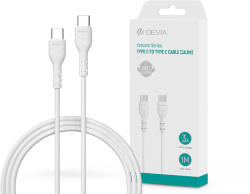 DEVIA Kintone Series 60W Type-C/Type-C adat- és töltőkábel 1m - fehér