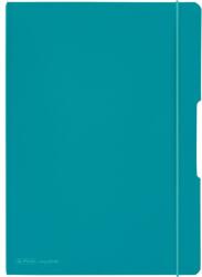 Herlitz MyBook Flex jegyzetfüzet, A4-es, 2x40 oldalas, rugalmas, vonalas és matematika, PP borító, türkiz (9478180)