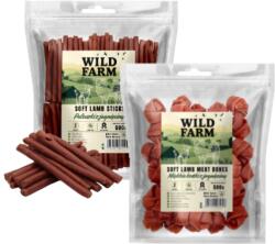 Wild Farm Chipsuri de miel 500 g gustare pentru câini + WILD FARM Oase moi de miel 500 g gustare pentru câini
