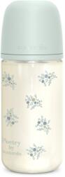 Suavinex Poetry SX Pro Physiological Glass M стъклено бебешко шише 3 m+ Medium Flow - Blue