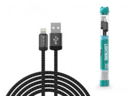 DEVIA Gracious Series Tube USB/Lightning adat-és töltőkábel 1m fekete (ST101708) (ST101708)