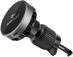ACEFAST D40 Autós Tartó Qi2 15W Mágneses Töltővel Szellőzőbe - Fekete