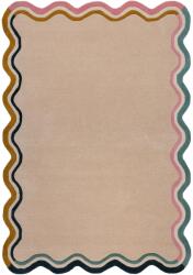Flair Rugs Leo Scallop Border téglalap alakú szőnyeg, 120 x 170 cm, 3200 g/m2, 100% gyapjú, többszínű