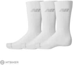 New Balance Performance Basic Crew zokni, 3 pár, fehér (L (EU 43-46))