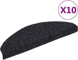 vidaXL Öntapadó lépcsőszőnyeg készlet, 10 db, fekete, 65x21x4 cm (149703VidaXL)