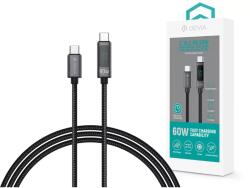 DEVIA USB 2.0 Type C Összekötő Fekete 1.2m ST120747 (ST120747)