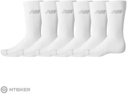 New Balance Performance Basic Crew zokni, 6 pár, fehér (M (EU 39-42))