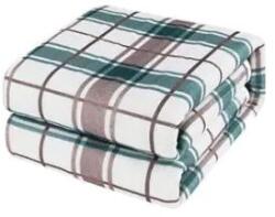  Elektromos takaró, meleg 110-220 V, automatikus védelem, Zöld rács színe, Három 150x180cm