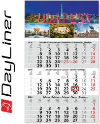 Dayliner Speditőr naptár 1 tömb, 3 hónap Primus Classic 300 × 480 mm, fehér lapokkal Budapest Dayliner 2026 (DL6SP-1PRCA-BP) - web24