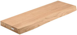 Tömör tölgy fa polc természetes szélekkel 70x22x4 cm