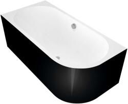SAPHO Polysan Astra L Monolith 160x75 cm fekete/fehér (33611MB)