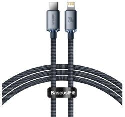 Baseus CRYSTAL SHINE adatkábel (Type-C - lightning, 20W, PD gyorstöltő 120cm, cipőfűző) FEKETE