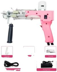  Szőnyegen tufting pisztoly, elektromos működés, 2 -ből 1 frissítés, Rózsaszín