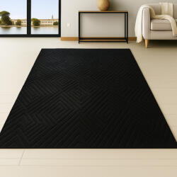 Modern szőnyeg Luxor geometrikus (Black) 200x290cm Fekete
