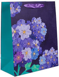  Dísztasak matt 11x14 cm lila virág (370726)