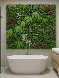  Zöldfal Trópusi Növényekkel Extra Dús 100x100cm
