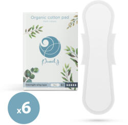 Pearly Organikus pamut egészségügyi betét - éjszakai - 6 db / csomag (56984C) (56984C)