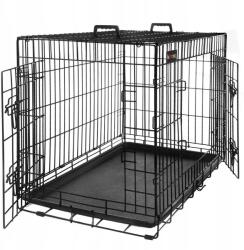 Songmics Szállító ketrec, összecsukható, kutya, macska, nyúl, fém (SGM-PPD36H)