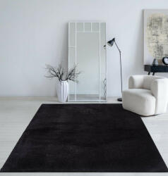 Modern szőnyeg Palm Plüss (Black) 240x330cm Fekete