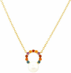  Arannyal Bevont Ezüst Nyaklánc Ametiszttel és Madeirai Citrinnel, PCY11375