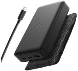 Spigen EA3020 vésztöltő USB+2 Type-C aljzat (20000mAh, 30W, PD gyorstöltő, LED jelzés + Type-C kábel) FEKETE ABA09433 (ABA09433)