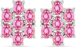  Ezüst Fülbevaló Pelmadullai Rózsaszínű Turmalinnal, Y61073