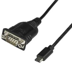 StarTech ICUSB232PROC USB-C - RS232 Apa - Apa Kábel - 0.4 m, Fekete
