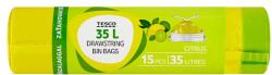 Tesco Citrus szemeteszsák zárószalaggal 35 l 15 db