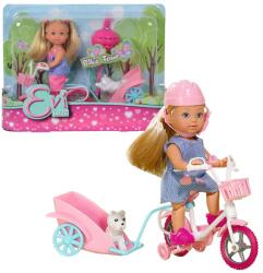 Simba Toys Évi Love: Kerékpáros baba kutyussal kétféle változatban 1db - Simba Toys (105730783) - jatekshop