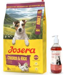  marka niezdefiniowana Mini Adult Csirke és rizs 10kg + LAB V lazacolaj kutyáknak és macskáknak 500ml