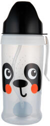 Canpol babies Преходна чаша със сламка Canpol - Hello Little, 350 ml, Бяла (56/510_whi)
