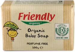 Friendly Organic Бебешки сапун Friendly Organic - С масло от ший и сладък бадем, 100 g (FR.00645)