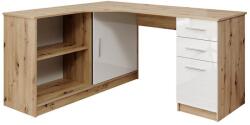 WIPMEB ROBERTO jobb oldali íróasztal polccal és fiókokkal, artisan tölgy/fehér 5907758725337 (WM0051)