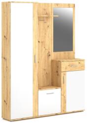 Wipmeb Sp. z o. o Előszobafal tükörrel NOLAN artisan tölgy/fehér 5904804562625 (WM0033)