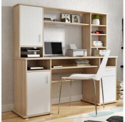 WIPMEB ELIAN íróasztal polccal, sonoma tölgy/fehér 5907758722510 (WM0041)