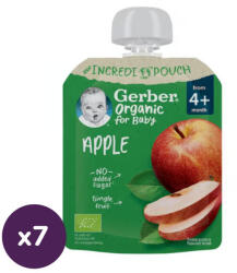 Gerber Organic bio gyümölcspüré alma, 4 hónapos kortól (7x80 g)
