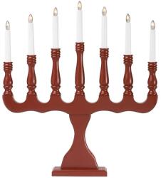 Markslöjd 8004, 1 - Karácsonyira tervezett gyertyatartó SVANEHOLM 7xE10/3W/230V fenyő/piros 8004, 1 (ML1583)